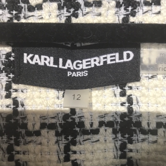Karl Lagerfeld zippered tweed jacket - siz… - Picture 2 of 11